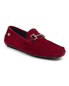 Mocassins en daim Sildon rouges