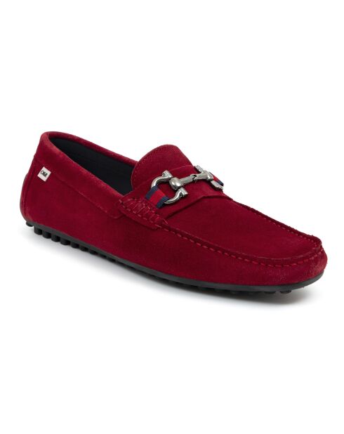 Mocassins en daim Sildon rouges
