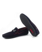 Blauwe suède instappers van Sekul