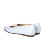 Ballerines 100 % cuir Anna vernie bleu ciel
