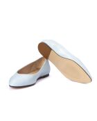 Ballerines 100 % cuir Anna vernie bleu ciel