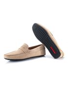 Samael Halbschuhe aus hellbeigem Veloursleder