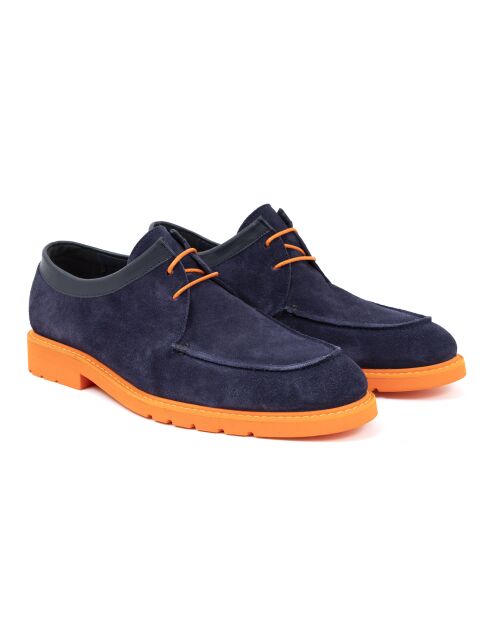 Derbies en daim Sudimil bleu marine