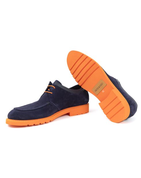 Derbies en daim Sudimil bleu marine