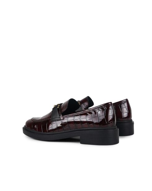 Mocassins 100 % cuir Bilaroc bordeaux