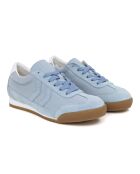 Baskets en cuir et en daim Noa bleues