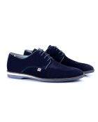 Samuka Derbys aus Veloursleder, marineblau