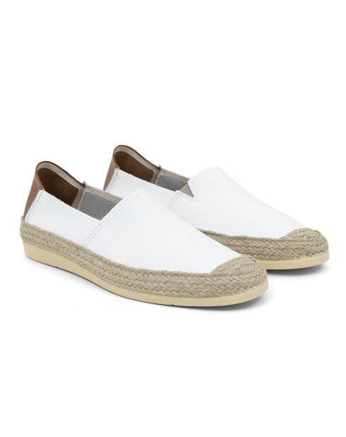 Espadrilles 100 % cuir Valin blanches