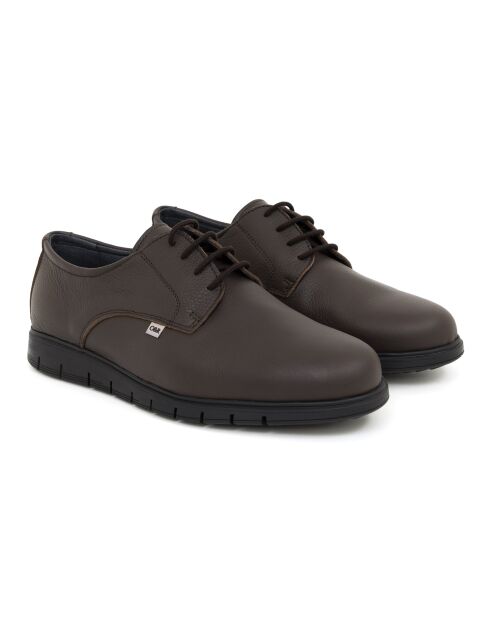 Derbies 100 % cuir Darino marron