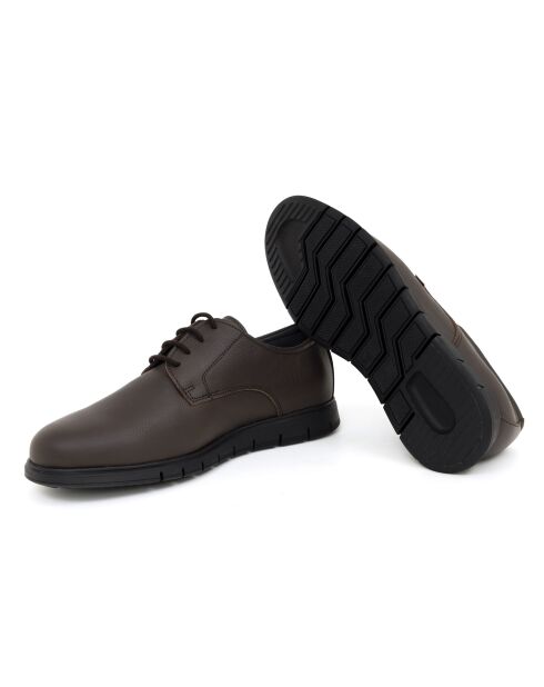 Derbies 100 % cuir Darino marron