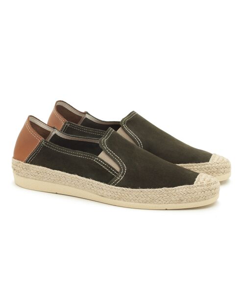 Espadrilles en daim Salid kaki
