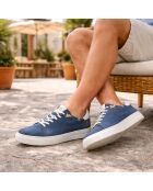 Nucati blaue Sneakers aus 100% Nubukleder