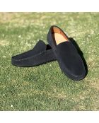 Marineblauwe suède instappers Italis