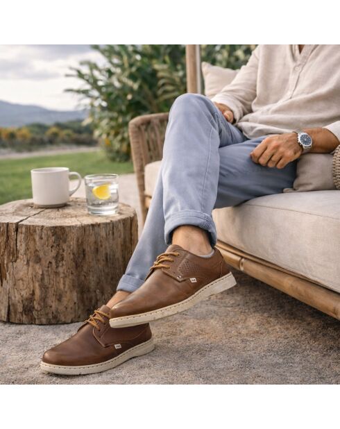 Derbies 100 % cuir Deber marron clair