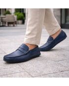 Edol blauwe instappers van 100% leer