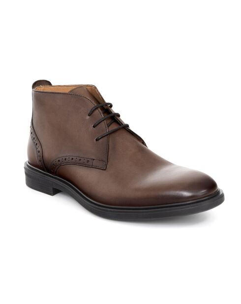 Braune Stiefel Pabine aus 100% Leder