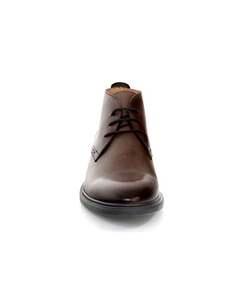 Braune Stiefel Pabine aus 100% Leder
