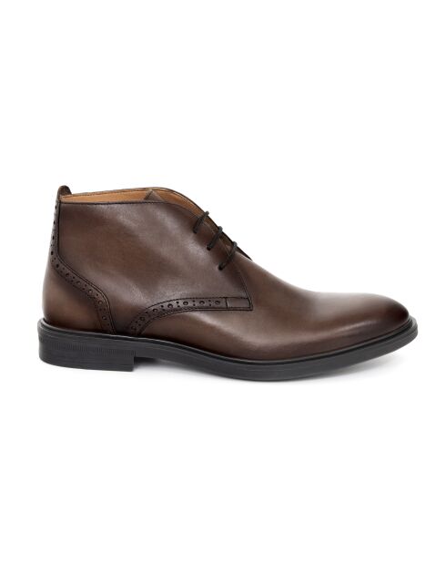Braune Stiefel Pabine aus 100% Leder