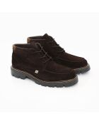 Dunkelbraune Sopi Velourslederstiefel
