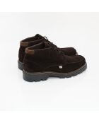 Dunkelbraune Sopi Velourslederstiefel