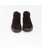 Dunkelbraune Sopi Velourslederstiefel