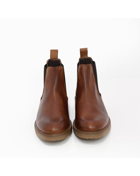 Chelsea-Stiefel aus 100% Leder Taker braun