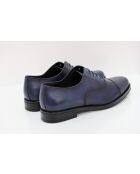 Marineblaue Oxford-Schuhe aus 100% Coresa-Leder