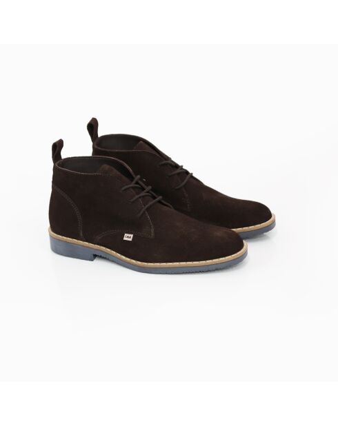 Dunkelbraune Wildlederstiefel Morlis