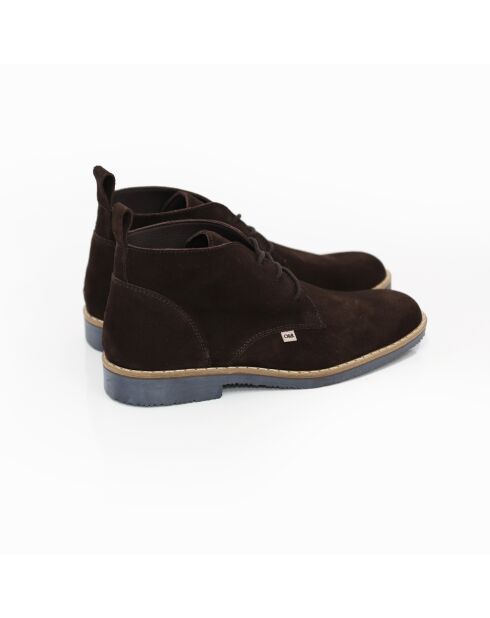 Dunkelbraune Wildlederstiefel Morlis