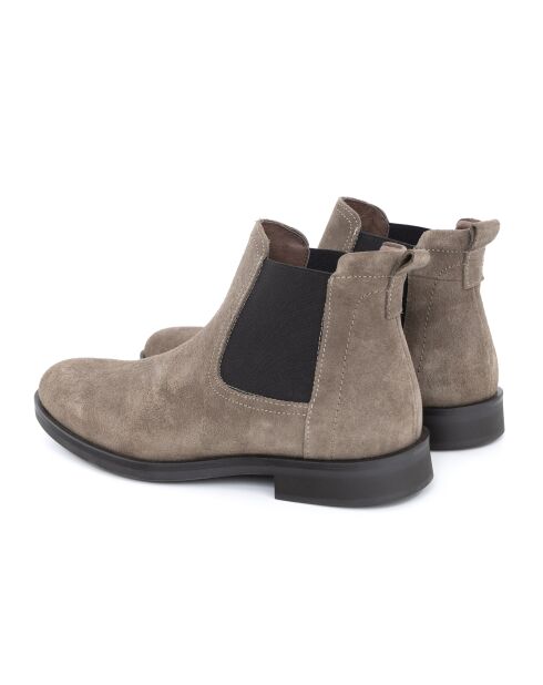 Seluri beige suède Chelsea-laarzen