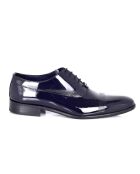 Marineblaue Oxford-Schuhe aus 100% Panoli-Leder