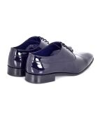 Marineblaue Oxford-Schuhe aus 100% Panoli-Leder