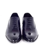 Marineblaue Oxford-Schuhe aus 100% Panoli-Leder