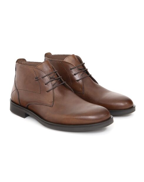 Buvori braune Stiefel aus 100% Leder