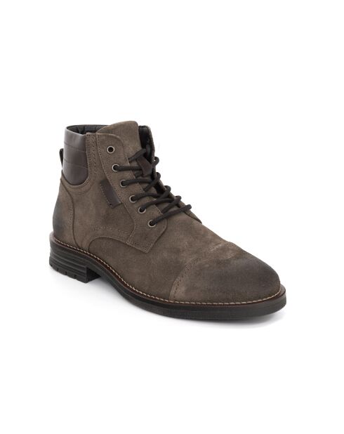 Stiefel Sidaz aus taupefarbenem Veloursleder