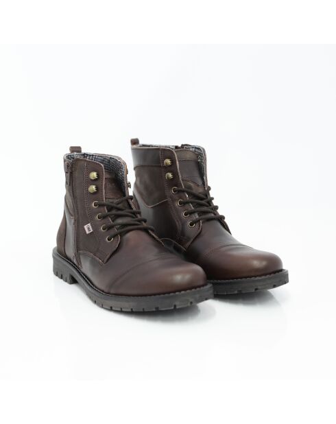 Braune Stiefel aus Veloursleder und Leder von Torvel