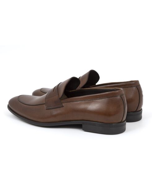 Braune Mokassins Miluden aus 100% Leder