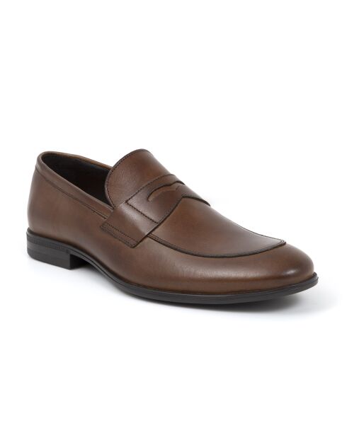 Braune Mokassins Miluden aus 100% Leder