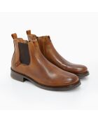 Chelsea-Stiefel aus 100% Mofor braunem Leder