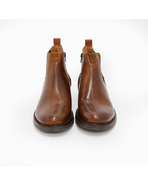 Chelsea-Stiefel aus 100% Mofor braunem Leder