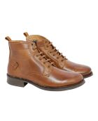 Hellbraune Lederstiefel aus 100% Trevol