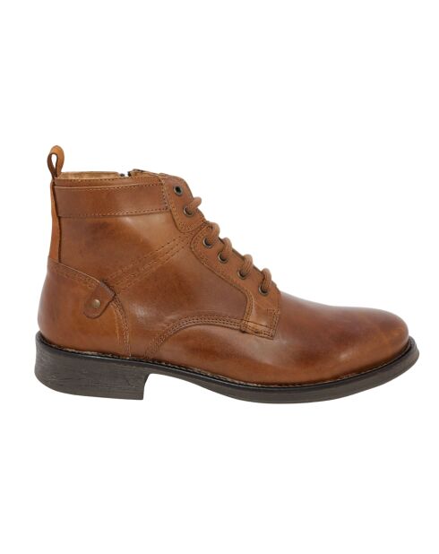 Hellbraune Lederstiefel aus 100% Trevol