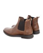 Chelsea-Stiefel aus 100% Bamipor hellbraunem Leder