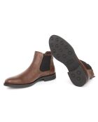 Chelsea-Stiefel aus 100% Bamipor hellbraunem Leder