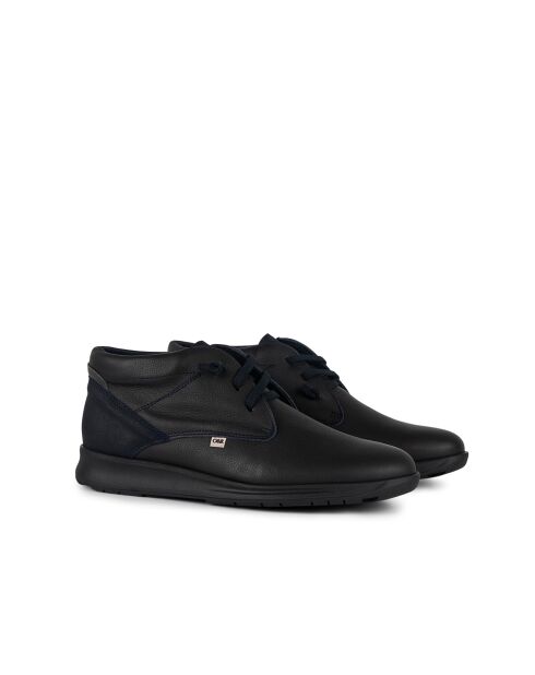 Boots en daim et en cuir Marven bleu marine