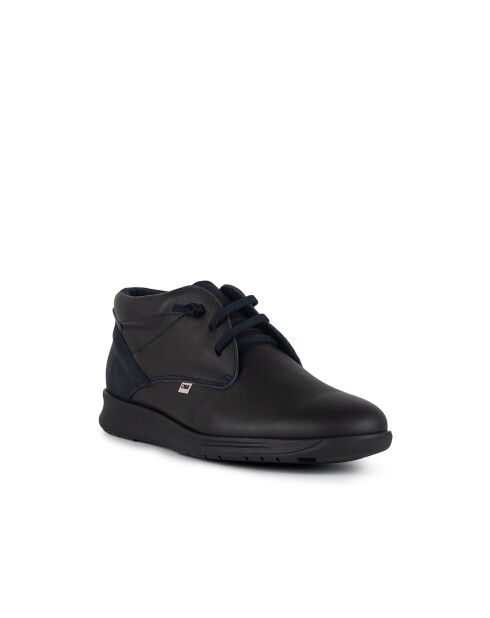 Boots en daim et en cuir Marven bleu marine