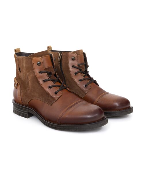 Stiefel aus 100% braunem Bakmin-Leder