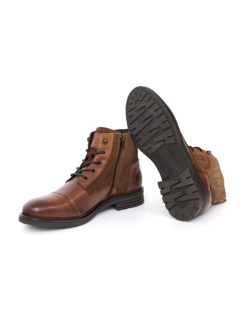 Stiefel aus 100% braunem Bakmin-Leder