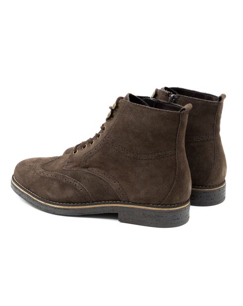 Braune Segoba Velourslederstiefel