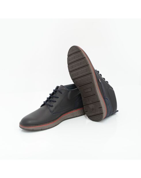 Asedia marineblaue Lederstiefel